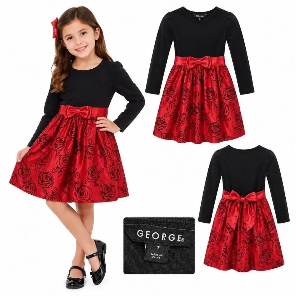 George Size 7 Girls Holiday Dress